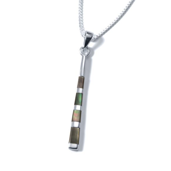 Dark Mother of Pearl Color Bar Necklace