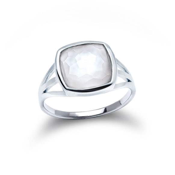 Radiant Pearl Mini Square Ring