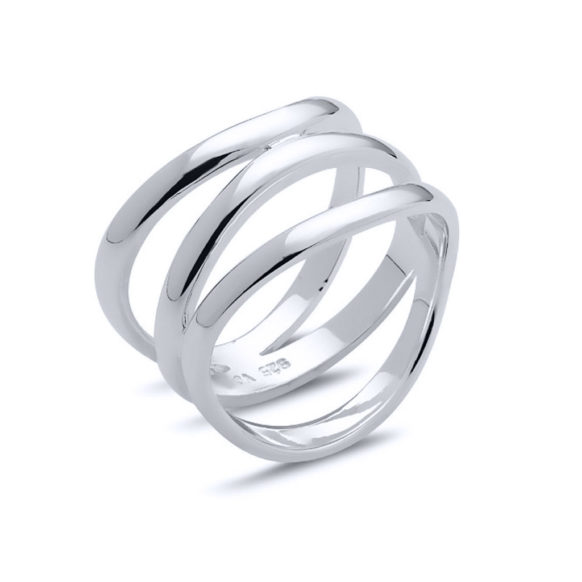 Sterling Silver Wavy Band Ring