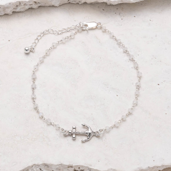 Calypso Anchor Anklet - Moonstone