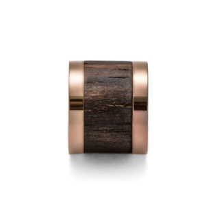 Men's Jewelry Ebony Wood Link Rose Gold