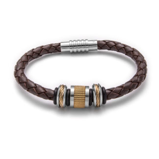 Two Tone Cable Mesh Bracelet