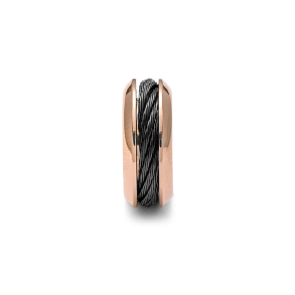 Rose Gold & Black Cable Link