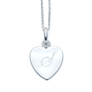 Heart Charm Necklace in Sterling Silver