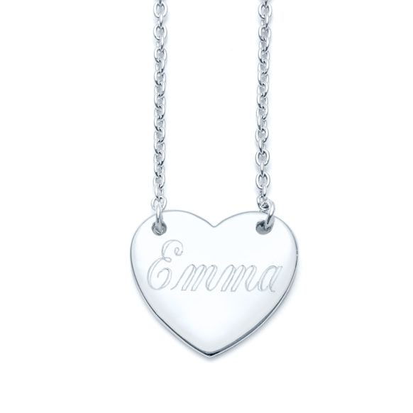 Heart Necklace Silver