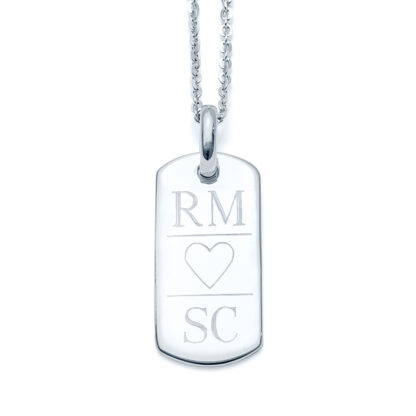 Tag Charm Silver Necklace