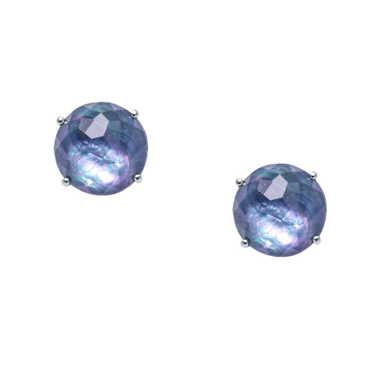 Luminous Shore Button Stud Earrings