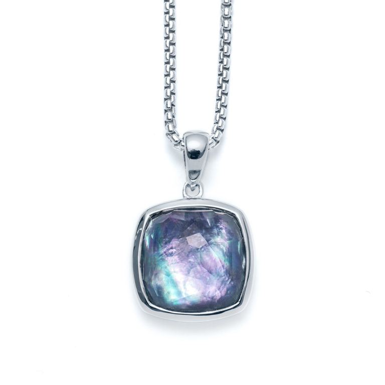 Luminous Shore Square Cushion Necklace