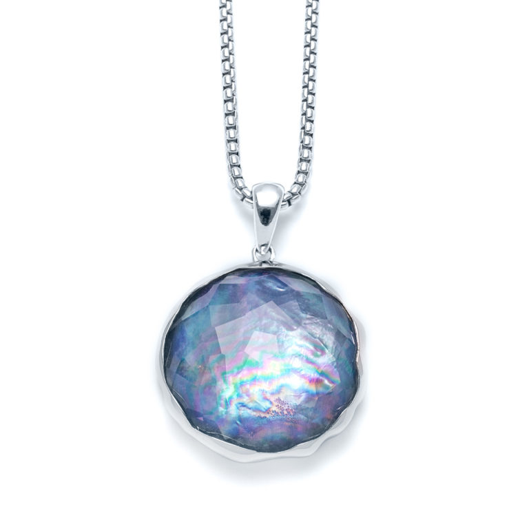 Luminous Shore Statement Round Necklace