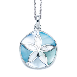 Capri Sand Dollar Necklace in Sterling Silver