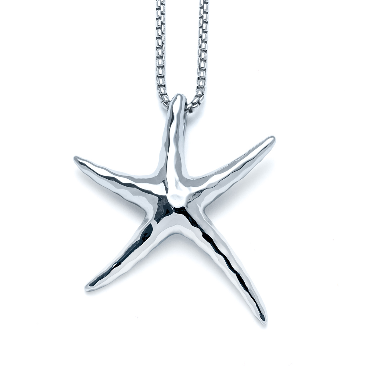 Starfish necklace silver on sale