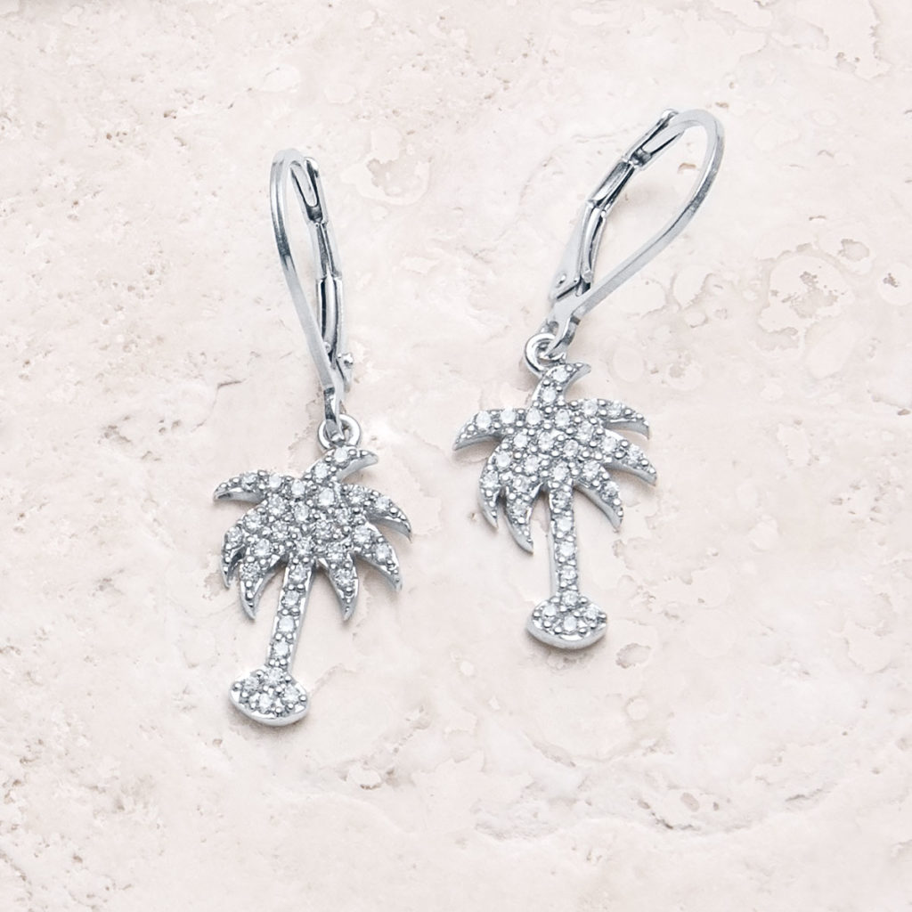 Palm Tree - Sterling Silver Earrings main image 0
