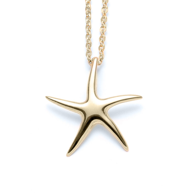 Wavecrest Starfish 14k Gold Necklace