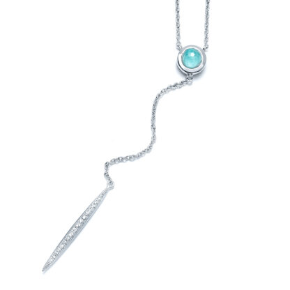 Laguna & White Sapphire Y-Necklace