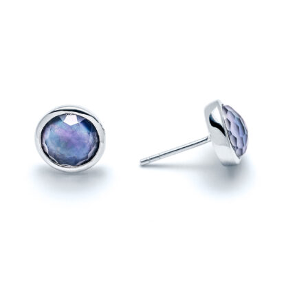 Luminous Shore Round Stud Earrings
