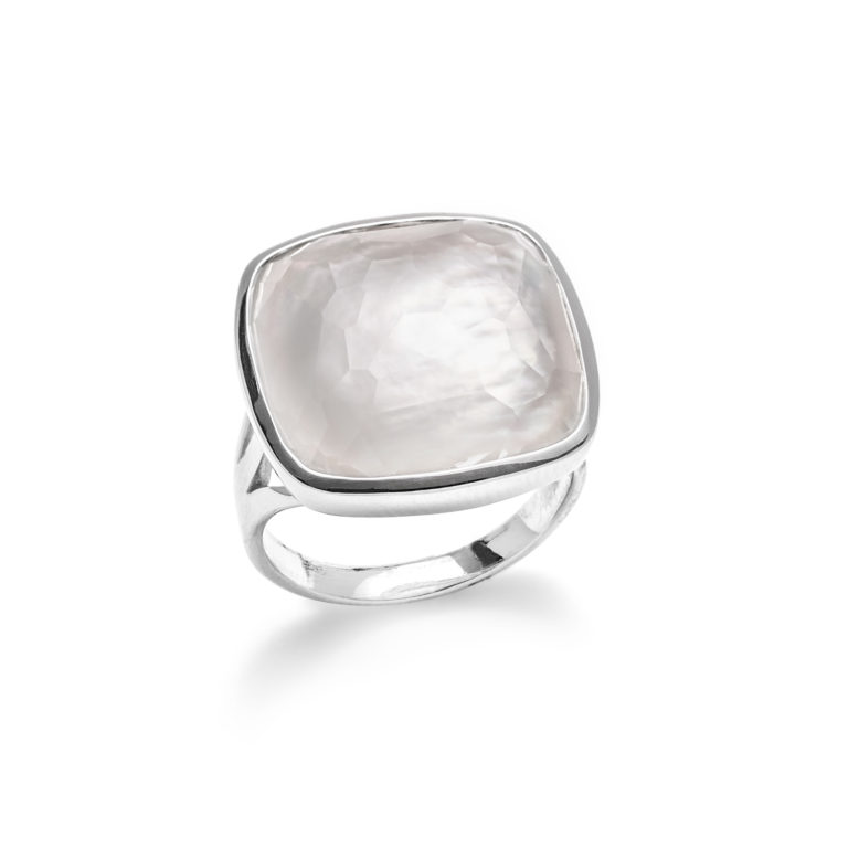 Radiant Pearl Square Ring