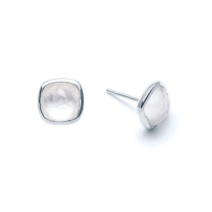 Radiant Pearl Square Cushion Earrings