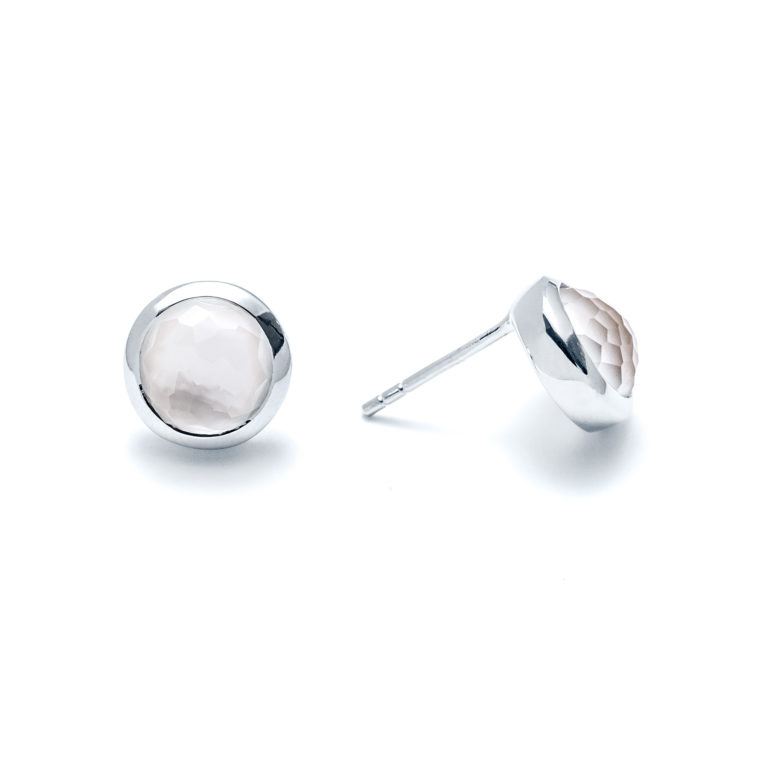 Radiant Pearl Round Stud Earrings