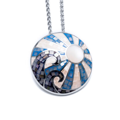 Mosaic A Day at the Beach Necklace