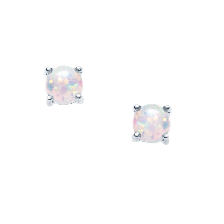 White Opal Essential Stud Earrings