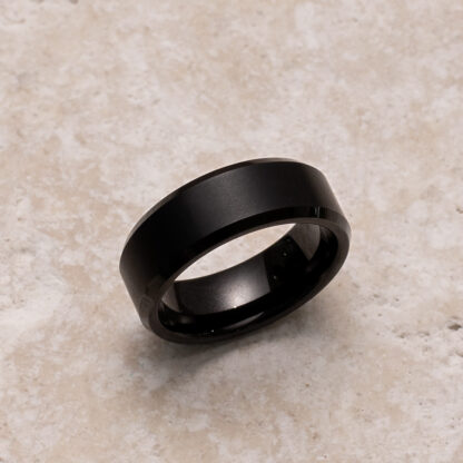 Matte Black Tungsten Band Ring - Image 2