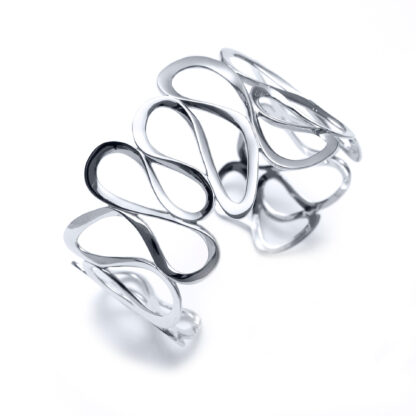 Sterling Silver Ripple Cuff