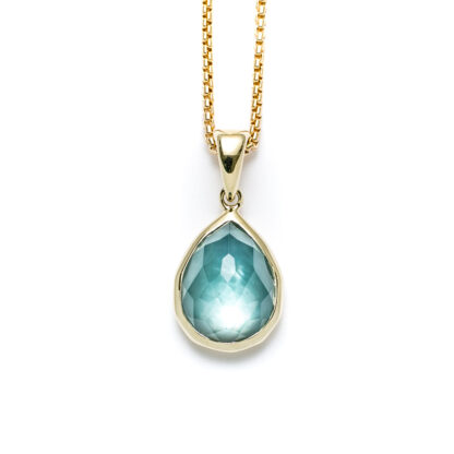 Gulf Coast Mini Teardrop Gold Necklace