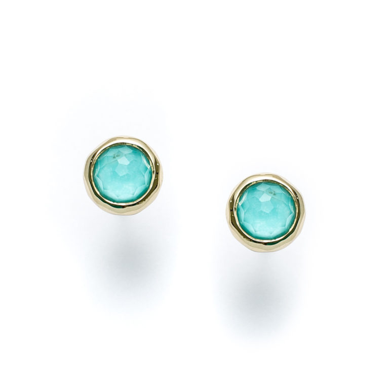 Laguna Poolside Yellow Gold Stud Earrings