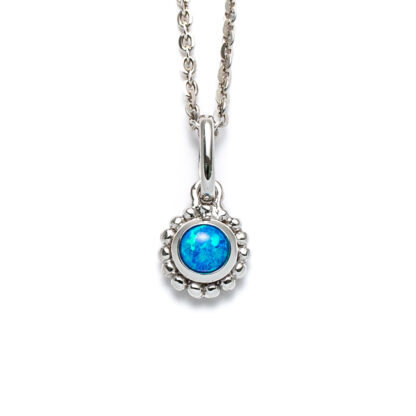 Blue Opal Mini Sunburst Necklace