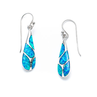 Blue Opal Drop Earrings