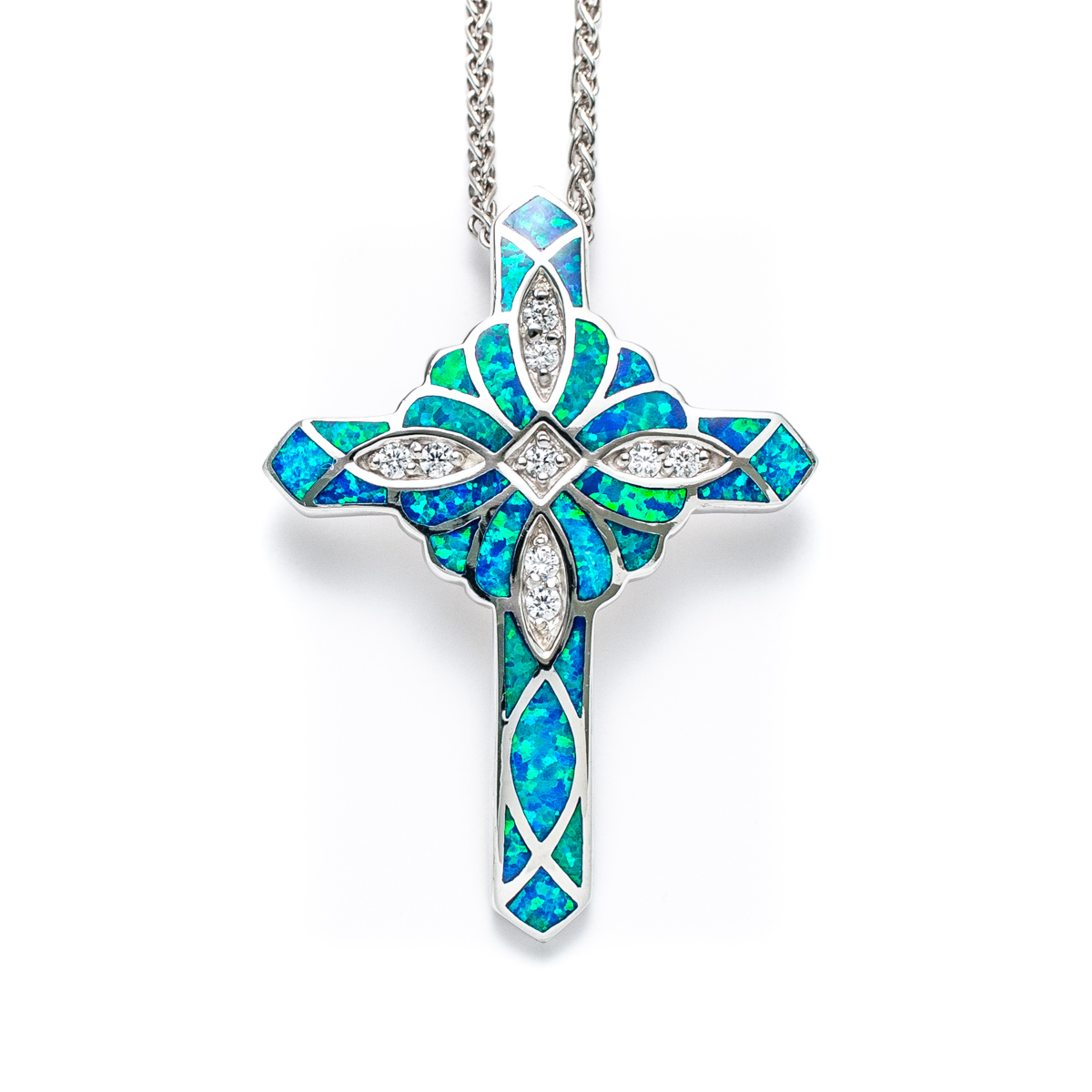 Blue opal deals cross