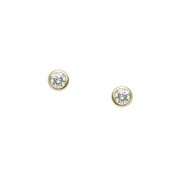 Small Round Diamond Stud Earrings