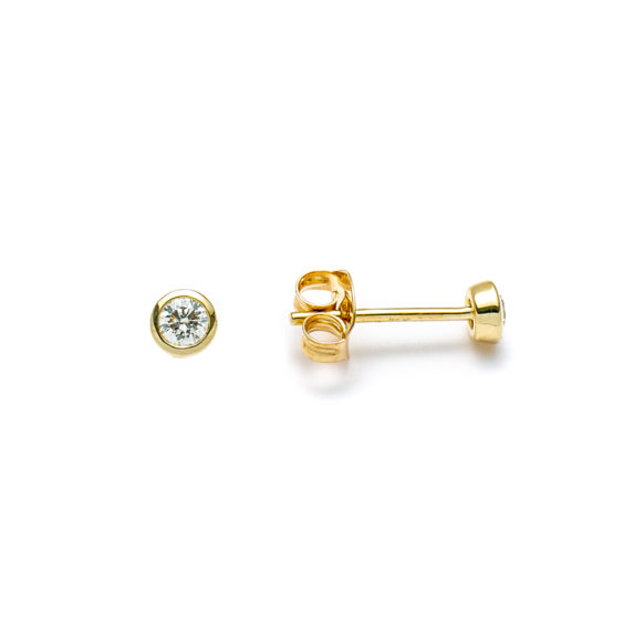 2.6mm Round Diamond Stud Earrings