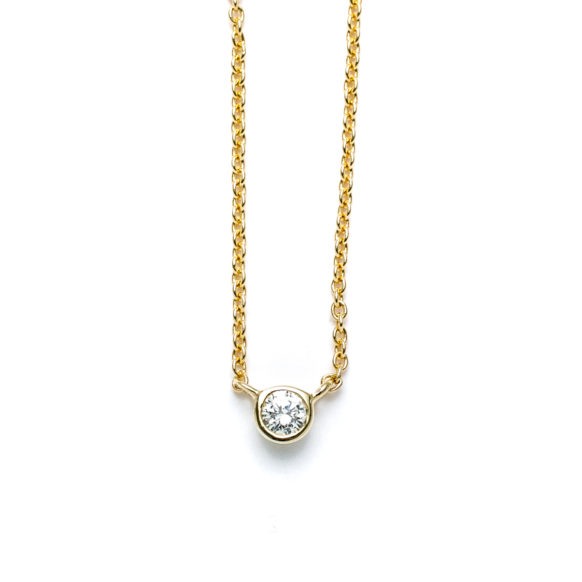 Small Round Diamond Necklace