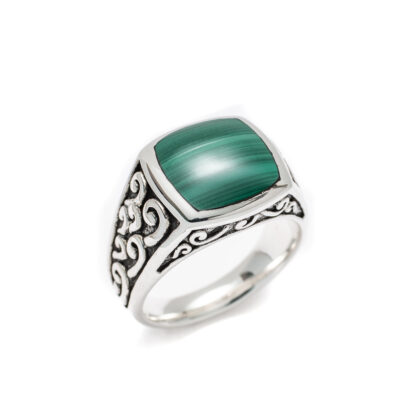 Elements Malachite Signet Ring
