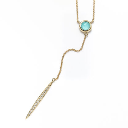 Laguna & Diamond Gold Y-Necklace