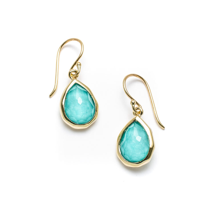 Laguna Mini Teardrop Yellow Gold Earrings