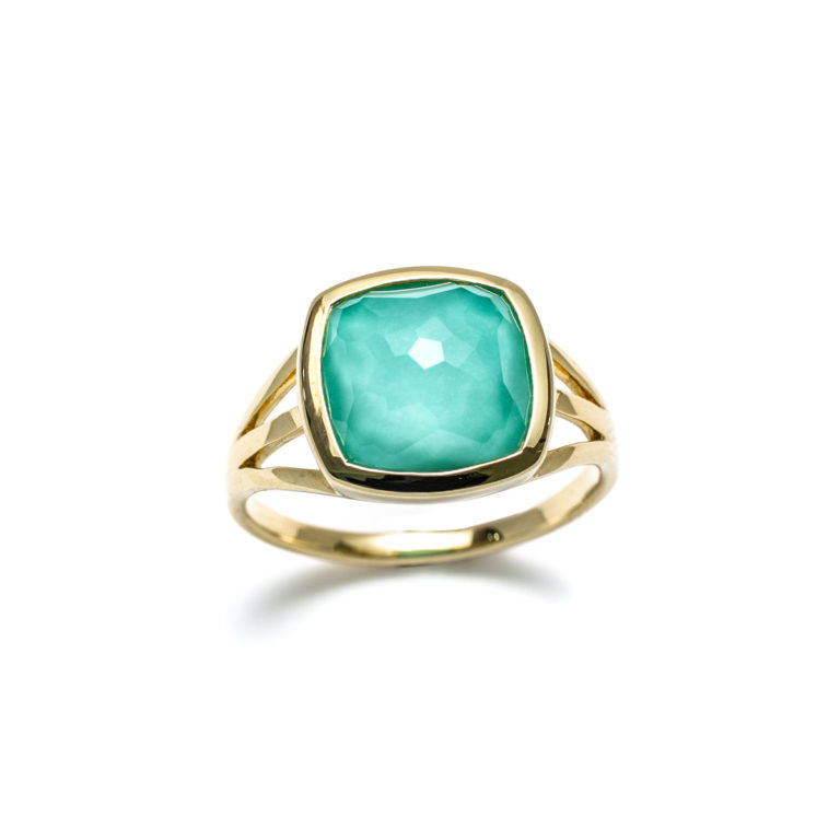 Laguna Square Cushion Yellow Gold Ring