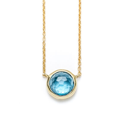 London Blue Topaz Poolside Gold Necklace