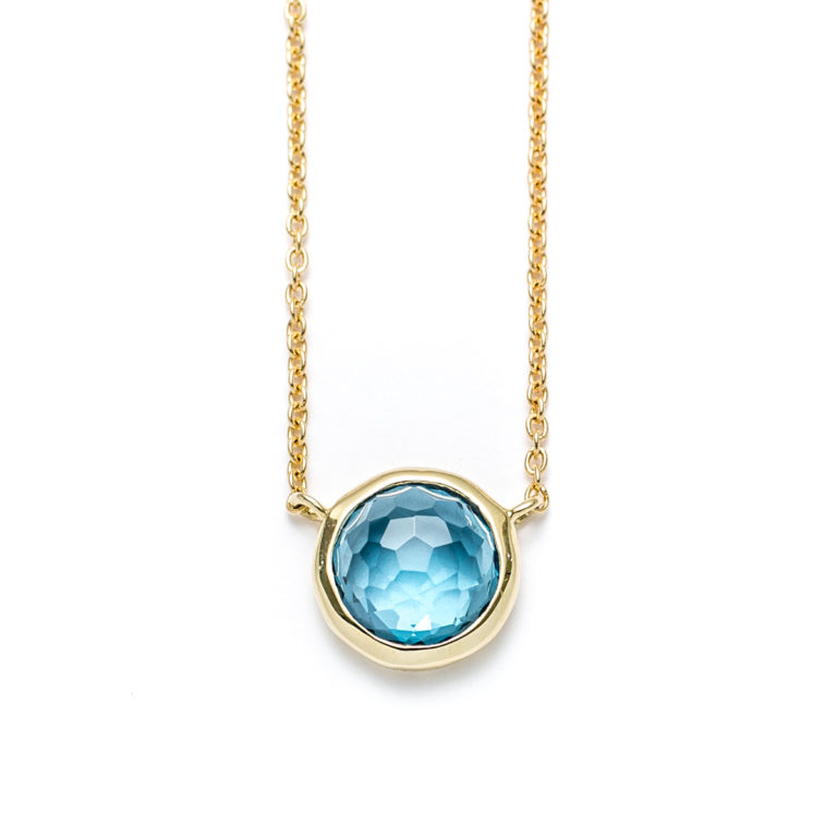 London Blue Topaz Poolside Gold Necklace