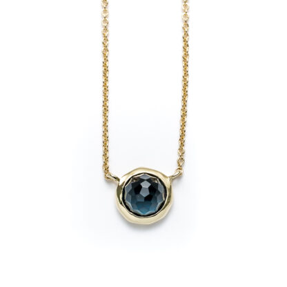 London Blue Topaz Mini Poolside Gold Necklace
