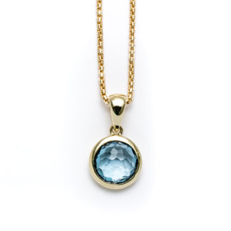 Blue topaz necklace gold hotsell