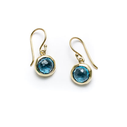 London Blue Topaz Poolside Gold Earrings