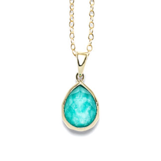 Laguna Mini Teardrop Yellow Gold Necklace