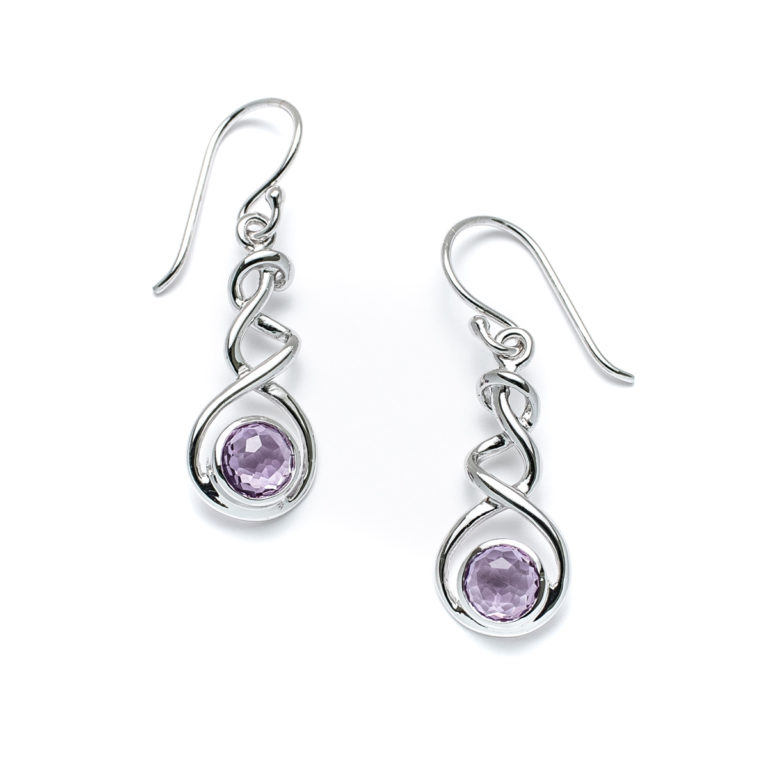 Amethyst Coastal Ribbon Earrings