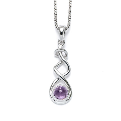 Amethyst Coastal Ribbon Necklace