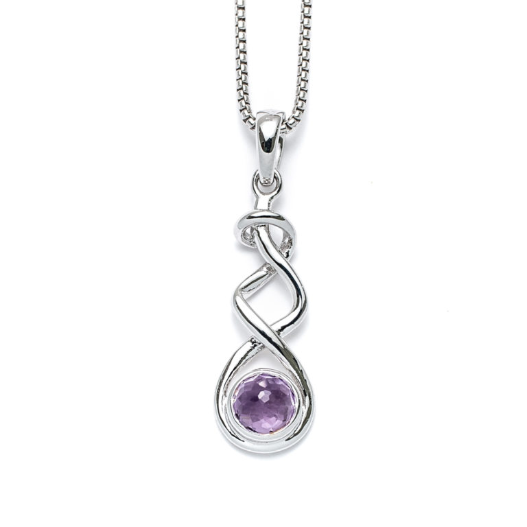 Amethyst Coastal Ribbon Necklace