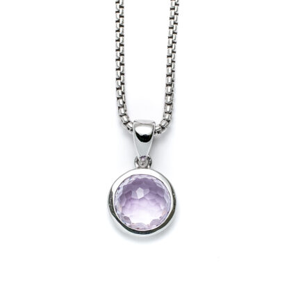 Amethyst Round Necklace