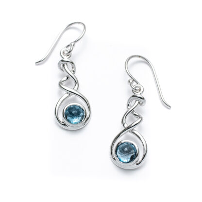 London Blue Topaz Coastal Ribbon Earrings