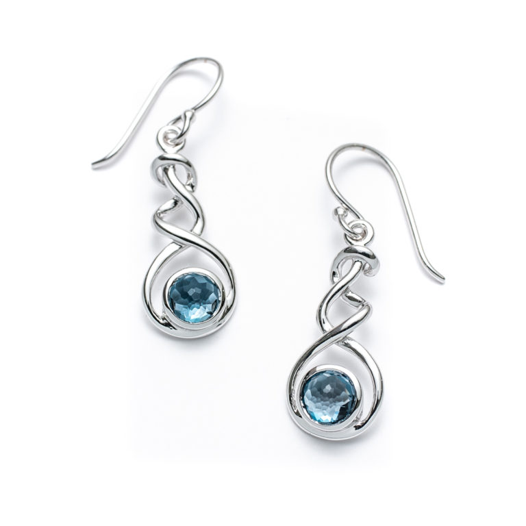 London Blue Topaz Coastal Ribbon Earrings